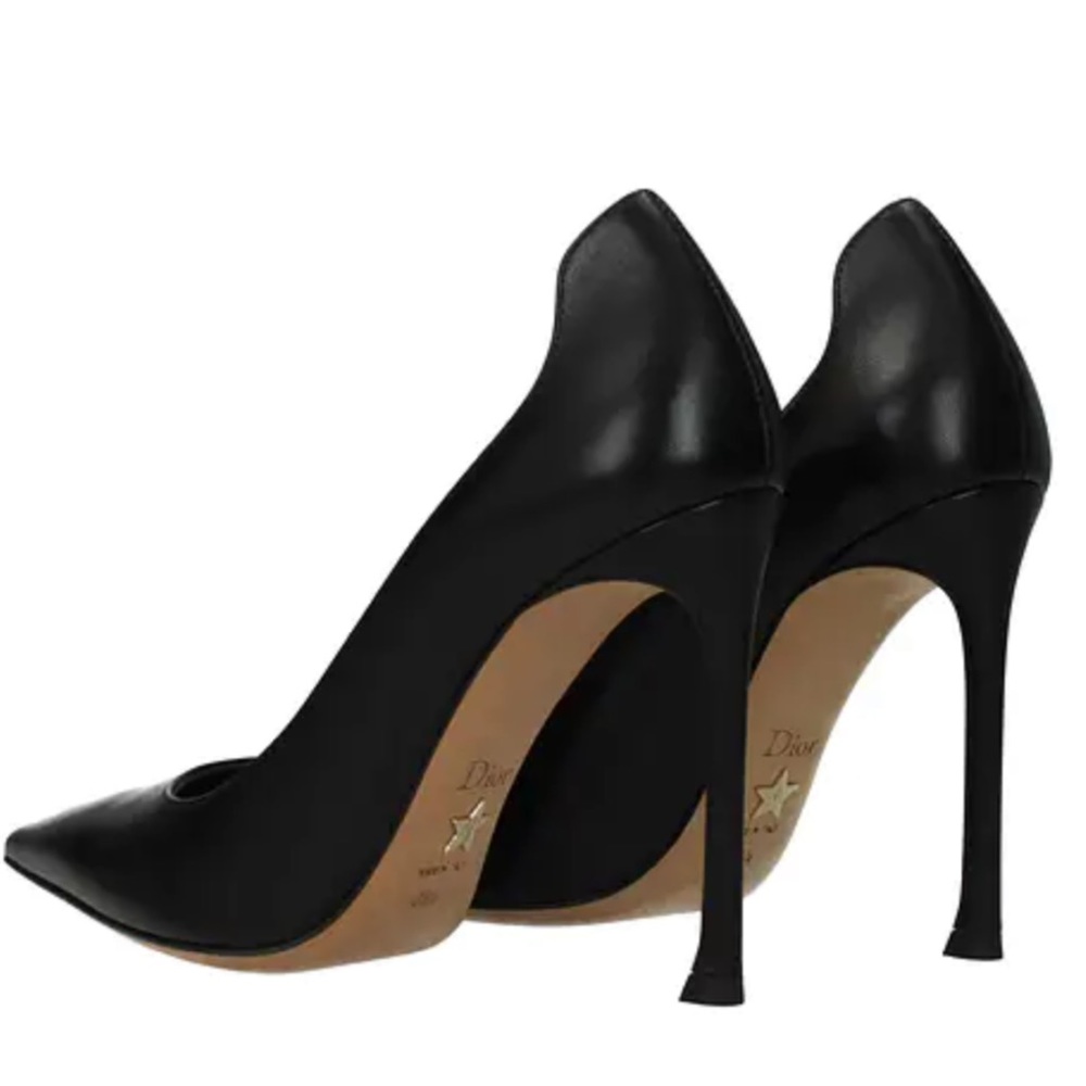 Christian Dior DMoi Black Leather Pumps Gem